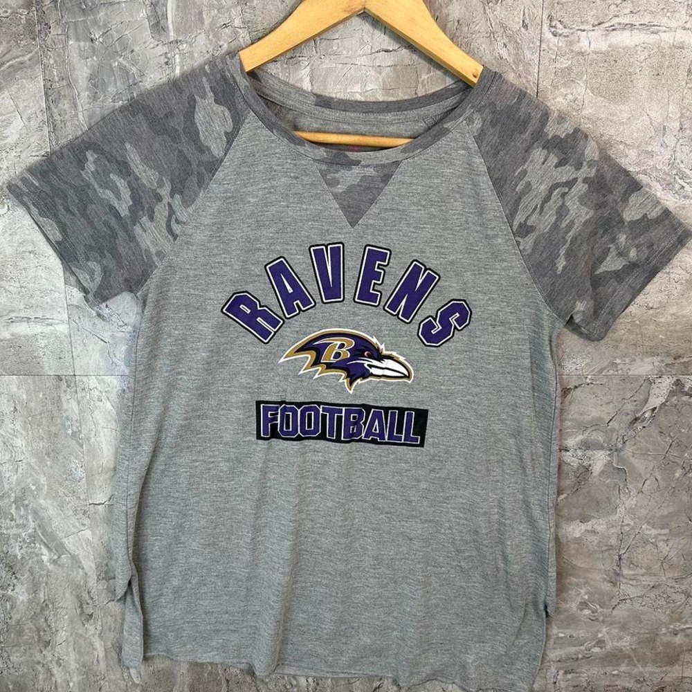 Grey and purple Baltimore Ravens cotton‎ t-shirt  Kids Medium #NFL #RavensNation